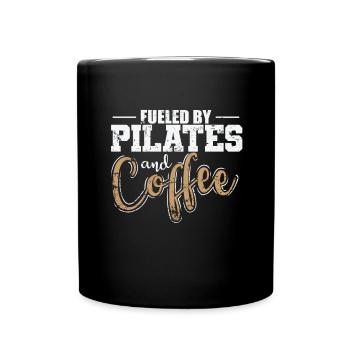 Fueled by Pilates and Coffee Powerhouse - Full Colour Mug - black - Front