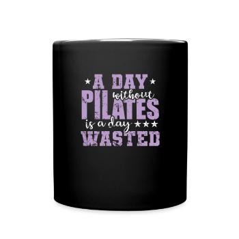Une journée sans Pilates est une journée perdue - Mug uni - noir - Devant
