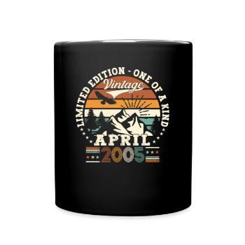 18ème anniversaire homme avril millésime 2005 millésime - Mug uni - noir - Devant