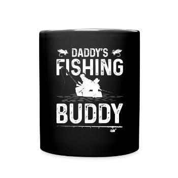 Daddy's fishing buddy - Full Colour Mug - black - Front