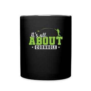 It's all about Cornhole Spiel Hobby - Tasse einfarbig - Schwarz - Vorne