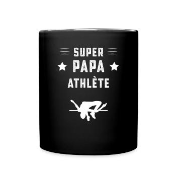 super papa athlète papa saut en hauteur cadeau - Mug uni - noir - Devant