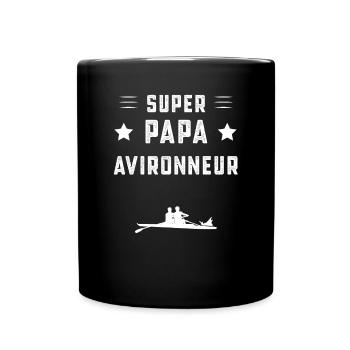super papa avironneur papa aviron cadeau père - Mug uni - noir - Devant