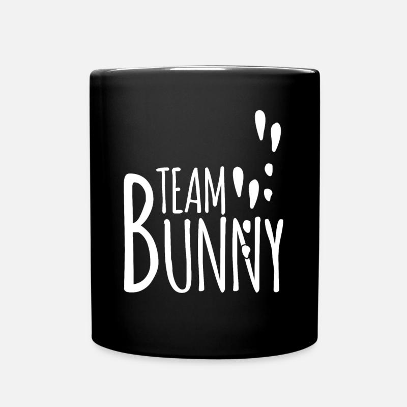 Hase Hasen Kaninchen - Tasse einfarbig - Schwarz