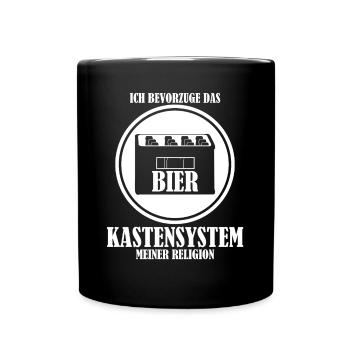 Vatertag Bier Bierkiste Hobbybrauer - Tasse einfarbig - Schwarz - Vorne