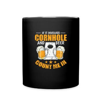S’il s’agit de Cornhole et de Beer Comptez-moi - Mug uni - noir - Devant