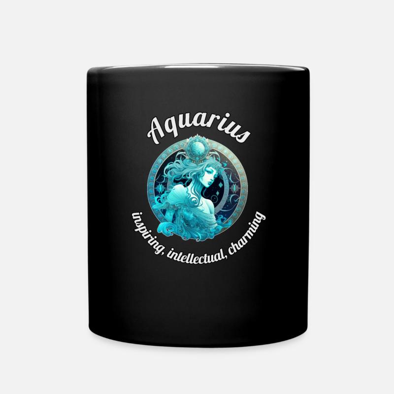 Aquarius Sternzeichen Wassermann Astronomie - Tasse einfarbig - Schwarz
