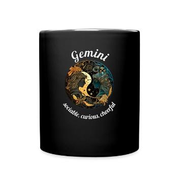 Signe du zodiaque Gémeaux Gémeaux Astronomie - Mug uni - noir - Devant