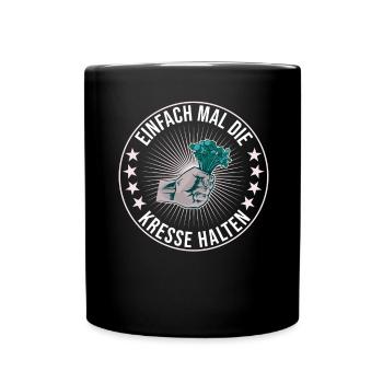 Einfach Mal die Kresse Halten Gartenlust Gärtner - Tasse einfarbig - Schwarz - Vorne