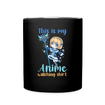 This Is My Anime Watching Shirt I Kawaii Otaku - Tasse einfarbig - Schwarz - Vorne