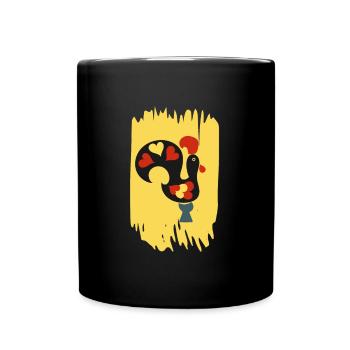 Galo De Barcelos Portuguese Rooster - Tasse einfarbig - Schwarz - Vorne