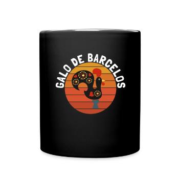 Galo De Barcelos Portuguese Rooster - Tasse einfarbig - Schwarz - Vorne
