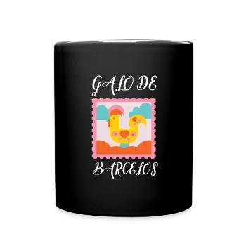 Galo De Barcelos Portuguese Rooster - Tasse einfarbig - Schwarz - Vorne