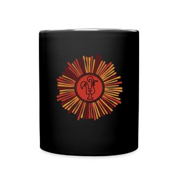 Galo De Barcelos Portuguese Rooster - Tasse einfarbig - Schwarz - Vorne