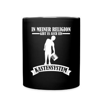 Bier Bierkiste Vatertag Hobbybrauer - Tasse einfarbig - Schwarz - Vorne