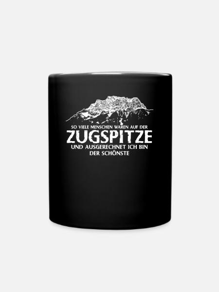Zugspitze lustig Berge Bergsteigen - Tasse einfarbig - Schwarz