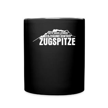 Zugspitze Witz Berge Bergsteigen - Tasse einfarbig - Schwarz - Vorne