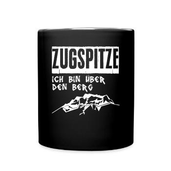 Zugspitze Berg Bergsteiger - Tasse einfarbig - Schwarz - Vorne