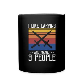 Role-playing game quote for Larper and Larp - Full Colour Mug - black - Front
