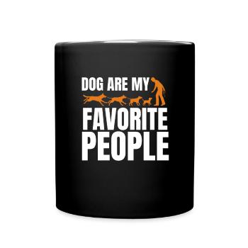 Dogs Are My Favorite People - Full Colour Mug - black - Front