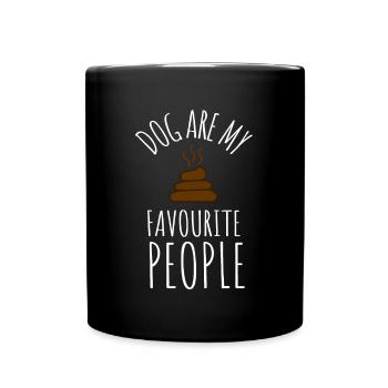 Dogs Are My Favorite People - Full Colour Mug - black - Front