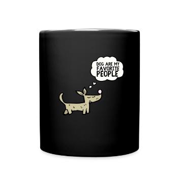 Dogs Are My Favorite People - Full Colour Mug - black - Front