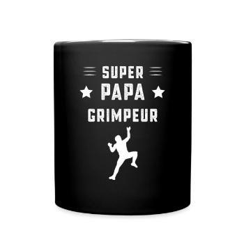 super papa grimpeur papa escalade cadeau père - Mug uni - noir - Devant