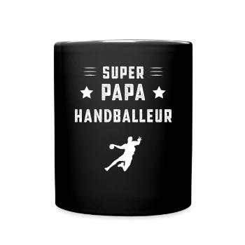super papa handballeur papa handball cadeau père - Mug uni - noir - Devant
