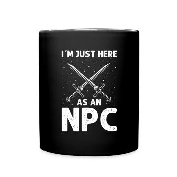 Larping for fantasy role-playing games and sword fights - Full Colour Mug - black - Front