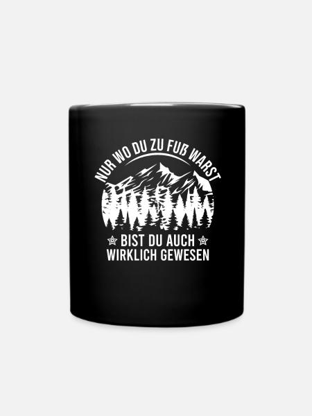 Alpenwanderung Für Alpenüberquerer Wandern MTB - Tasse einfarbig - Schwarz