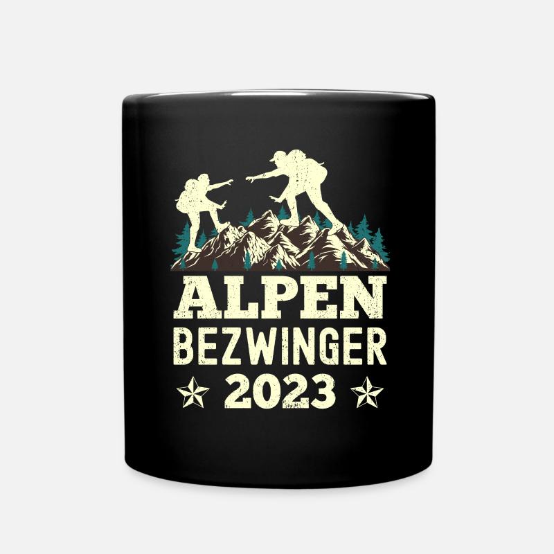 Alpenbezwinger 2023 Alpenüberquerung Finisher - Tasse einfarbig - Schwarz