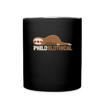 Débat philosophique Sentiment philoslothique - Mug uni - noir - Devant