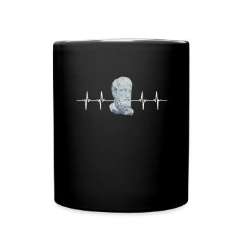 Débat philosophique Sentiment philoslothique - Mug uni - noir - Devant