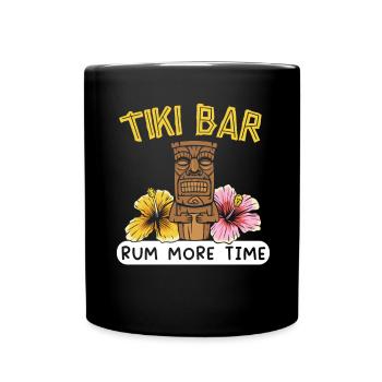Tiki Bar Rhum Plus de temps Luau Party Tiki Bar - Mug uni - noir - Devant