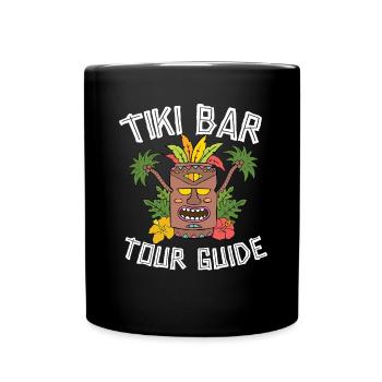 Guide de voyage Tiki Bar Hawaiian Luau Party Tiki - Mug uni - noir - Devant