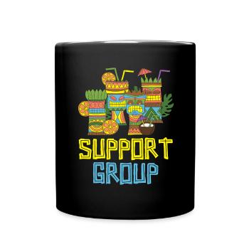 Groupe de soutien Hawaiian Luau Party Tiki Ba - Mug uni - noir - Devant