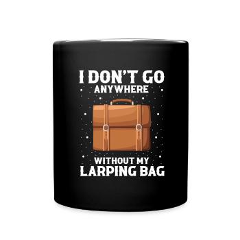 Larping Quote for Roleplaying and Larper - Full Colour Mug - black - Front