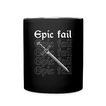 Larping for fantasy role-playing games and sword fights - Full Colour Mug - black - Front