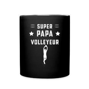 super papa volleyeur papa volleyball cadeau père - Mug uni - noir - Devant