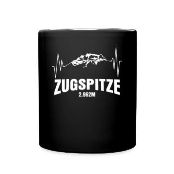 Zugspitze Bergsteigen Berge - Tasse einfarbig - Schwarz - Vorne