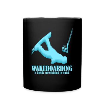 Wakeboarding Wakeboarder Wakeboard - Mug uni - noir - Devant