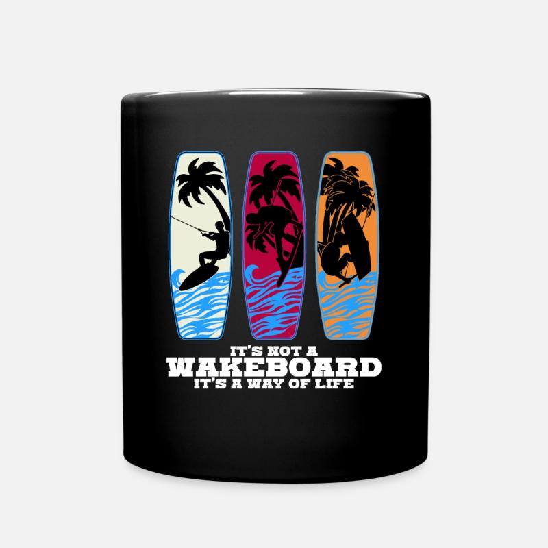 Wakeboard Wakeboarder Wakeboards - Tasse einfarbig - Schwarz