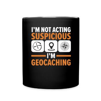 Je ne me comporte pas de manière suspecte, je suis un Ge - Mug uni - noir - Devant