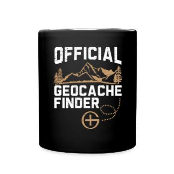 Offizieller Geocache-Finder Geocacher Geocaching - Tasse einfarbig - Schwarz - Vorne