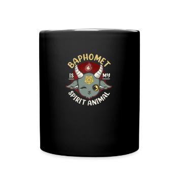 Baphomet Is My Spirit Animal I Satanic Occult - Full Colour Mug - black - Front