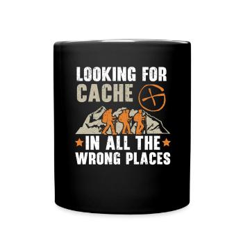 Searching for cache in the wrong places - Full Colour Mug - black - Front