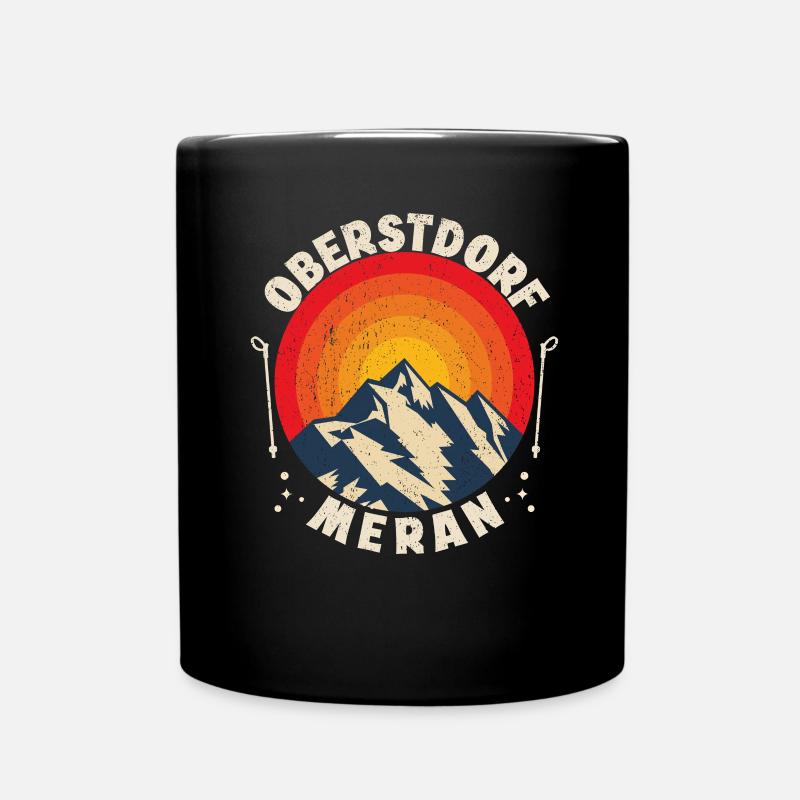 Traversée des Alpes Sentier de randonnée longue distance Oberstdorf Merano E5 - Mug uni - noir