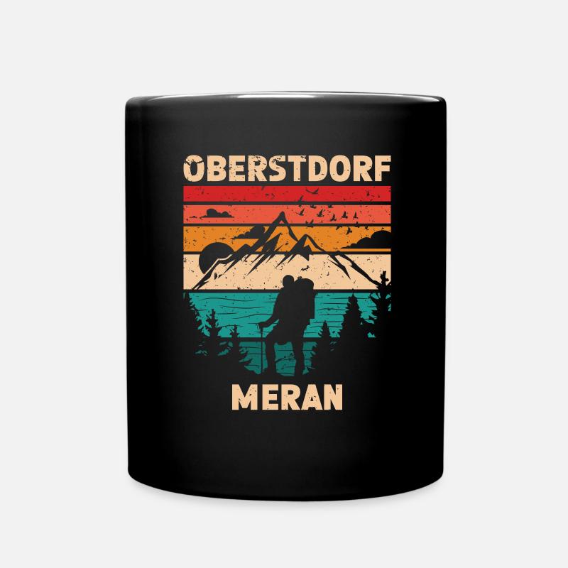 Alpenüberquerung Oberstdorf Meran E5 Fernwanderweg - Tasse einfarbig - Schwarz