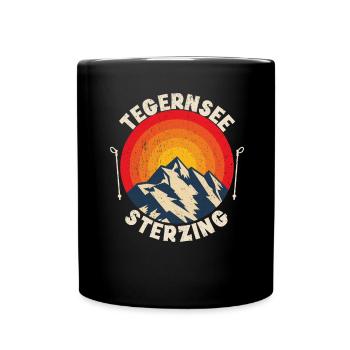 Alpenüberquerung Tegernsee Sterzing - Tasse einfarbig - Schwarz - Vorne
