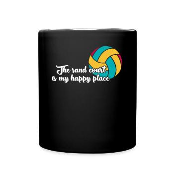 Beach Volleyball Witz Volleyballspieler - Tasse einfarbig - Schwarz - Vorne
